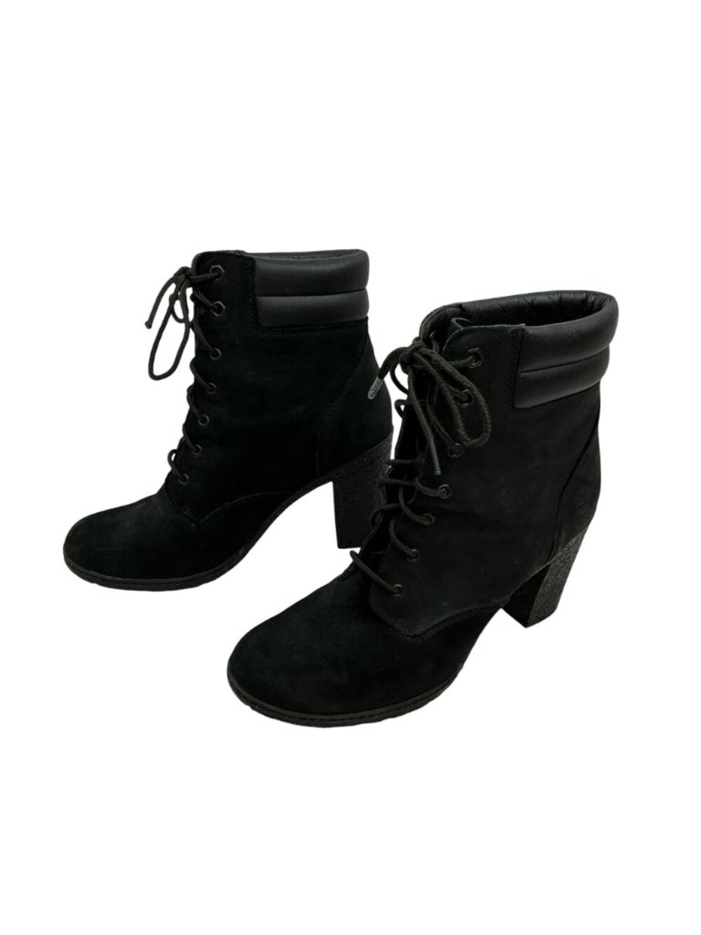 Timberland Tillston 6” Nubuck Block Heel Lace Boots Womens 8.5 Defender Repellen - Picture 4 of 16